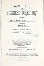 Gazetteer and business directory of Bennington County, Vt. for 1880-81 by Hamilton Child