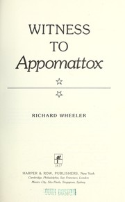 Cover of: Witness to Appomattox
