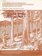 Cover of: A method for determining fire history in coniferous forests of the mountain west by Stephen F. Arno