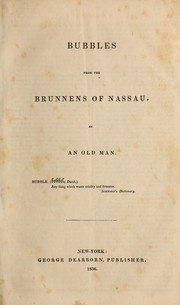Cover of: Bubbles from the brunnens of Nassau