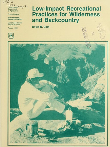 Low-impact recreational practices for wilderness and backcountry