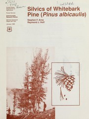 Cover of: Silvics of whitebark pine (Pinus albicaulis)