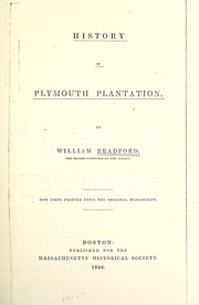 Cover of: History of Plymouth plantation