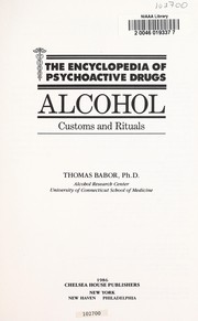 Cover of: Alcohol, customs and rituals