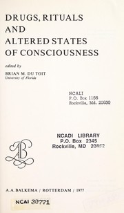 Cover of: Drugs, rituals and altered states of consciousness