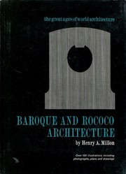Cover of: Baroque & rococo architecture by Henry A. Millon