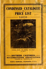 Cover of: Condensed catalogue and price list 1908