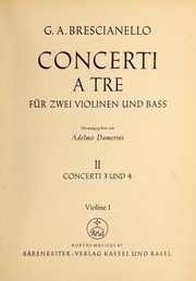 Cover of: Concerti a tre f℗♭¡Łr zwei Violinen und Bass