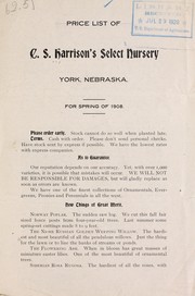 Cover of: Price list of C.S. Harrison's Select Nursery: for spring of 1908