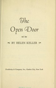Cover of: The open door. by Helen Keller