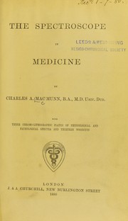 Cover of: The spectroscope in medicine