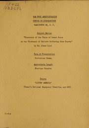 Cover of: "Discovery of the value of lemon juice in the treatment of sailers [sic] suffering from scurvy"