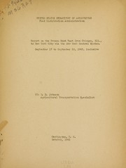 Cover of: Report on the frozen meat test from Chicago, Ill., to New York City via the New York Central system, September 17 to September 28, 1943, inclusive