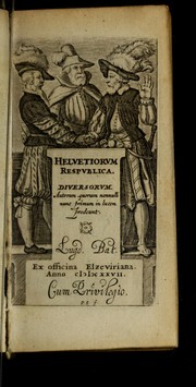 Cover of: Helvetiorum respublica