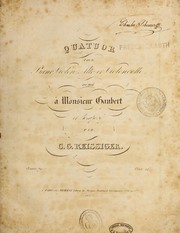 Cover of: Quatuor pour piano, violon, alto et violoncelle, ℗ uvre 70