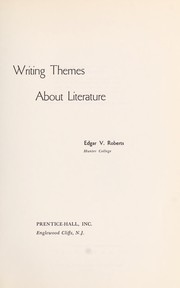 Cover of: Writing themes about literature. by Edgar V. Roberts