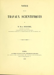 Cover of: Notice sur les travaux scientifiques de M. Henri Becquerel