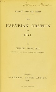 Cover of: The Harveian oration for 1874