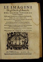 Cover of: Le imagini de gli dei de gli antichi by Vincenzo Cartari