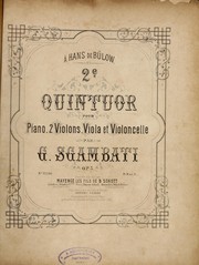 Cover of: 2e. quintuor pour piano, 2 violons, viola et violoncelle, op. 5