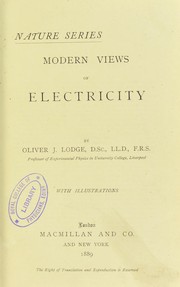 Cover of: Modern views of electricity