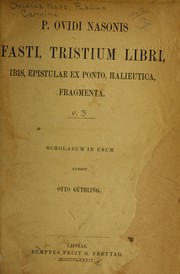 Cover of: P. Ovidius Nasonis Carmina
