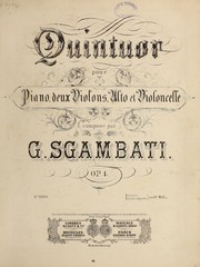 Cover of: Quintuor pour piano, deux violons, alto et violoncelle, op. 4