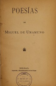 Cover of: Poesias de Miguel de Unamuno.