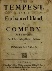 Cover of: The tempest, or, The enchanted island by John Dryden