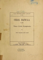 Cover of: Three little symphonies for two violins and piano, op. 109