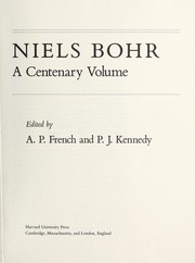 Cover of: Niels Bohr, Centenary Volume.