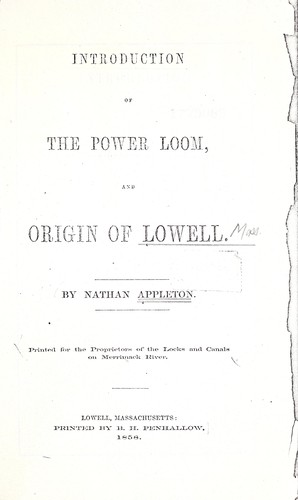 Introduction of the power loom