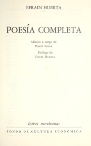 Cover of: Poesía completa by Efraín Huerta