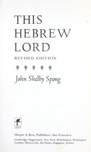 Cover of: This Hebrew Lord by John Shelby Spong