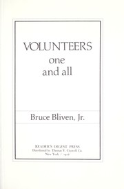 Cover of: Volunteers, one and all