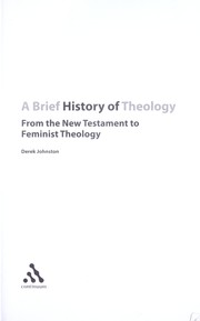 Cover of: A brief history of theology