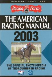 Cover of: The American Racing Manual 2003