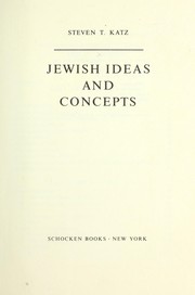 Cover of: Jewish ideas and concepts