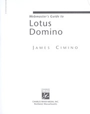 Cover of: Webmaster's guide to Lotus Domino by James Cimino