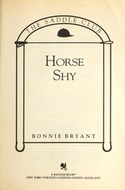 Cover of: Horse shy by Bonnie Bryant