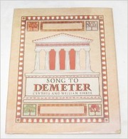 Cover of: Song to Demeter