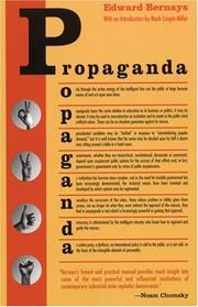 Cover of: Propaganda by Edward L. Bernays, Mark Crispin Miller