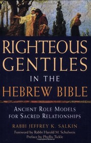 Cover of: Righteous Gentiles in the Hebrew Bible by Jeffrey K. Salkin