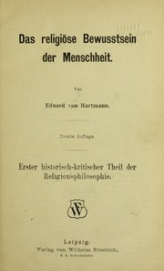 Cover of: Eduard von Hartmann's ausgewa hlte werke by Eduard von Hartmann
