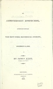 Cover of: An anniversary discourse: delivered before the New-York historical society