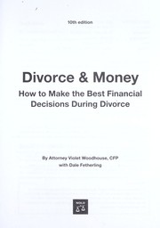 Cover of: Divorce & money: how to make the best financial decisions during divorce