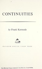 Cover of: Continuities
