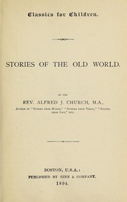 Cover of: Stories of the old world