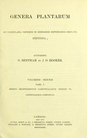 Cover of: Genera plantarum : ad exemplaria imprimis in Herbaris Kewensibus senata definita
