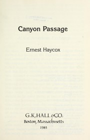Cover of: Canyon passage